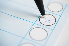 Voting paper or ballot paper with pen Voting paper or ballot paper with pen