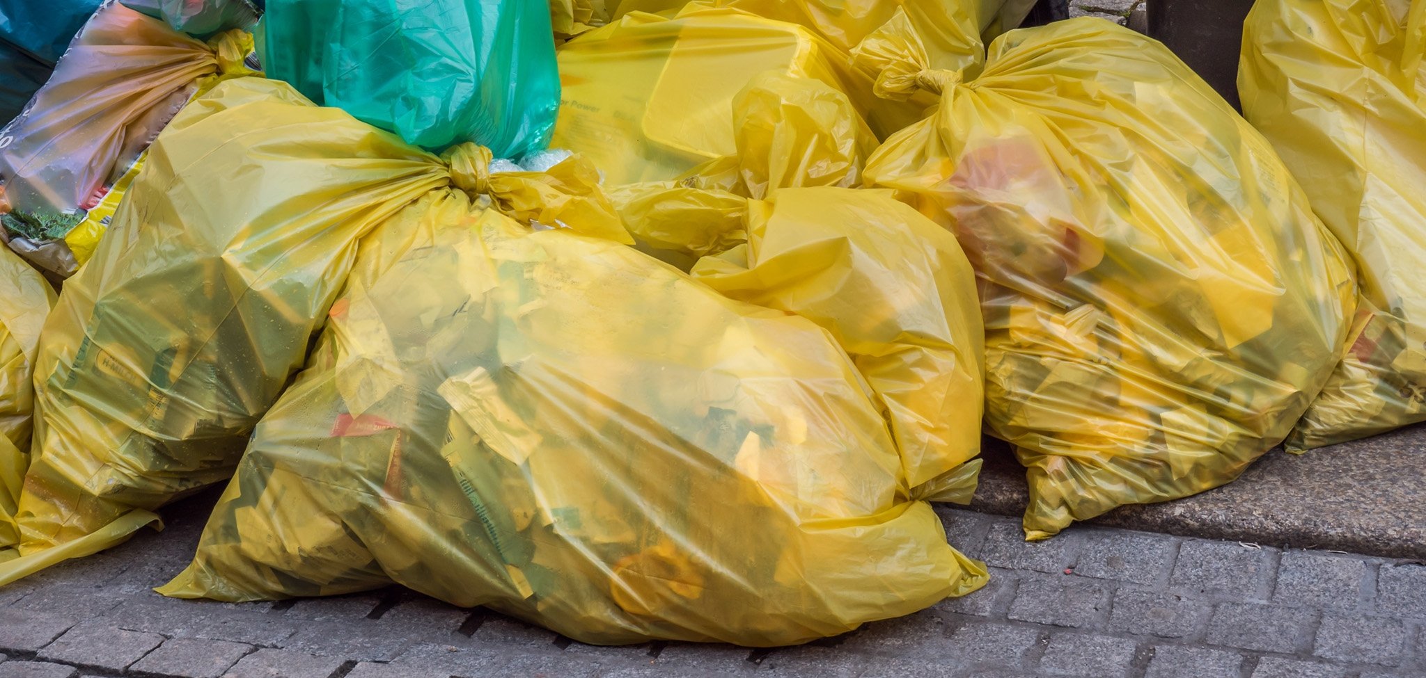 Gelbe Säcke Plastikmüll