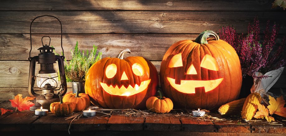 Halloween pumpkin head jack-o-lantern