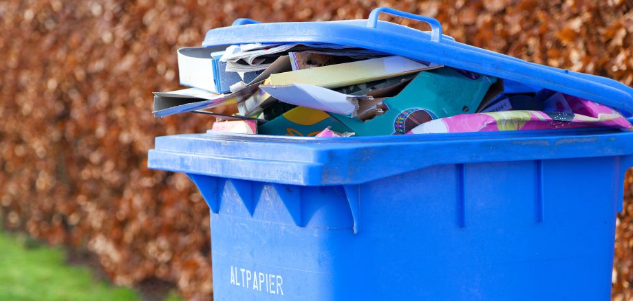 Blue recycling container