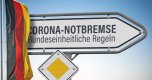 Corona-Notbremse, Bundeseinheitliche Regeln, Nationalflagge Corona-Notbremse, Bundeseinheitliche Regeln, Nationalflagge