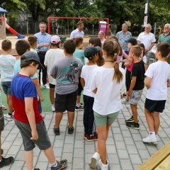 Offizielle Einweihung des Spielplatzes in der Frankfurter Straße