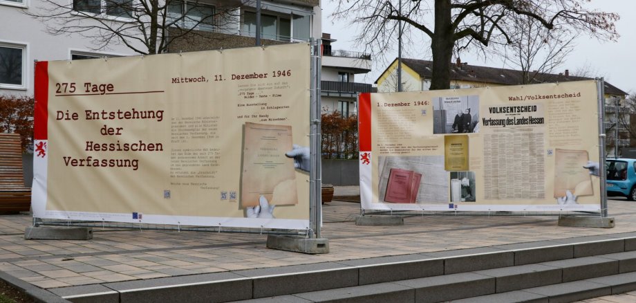 Zaun-Ausstellung "Die Entstehung der Hessischen Verfassung"