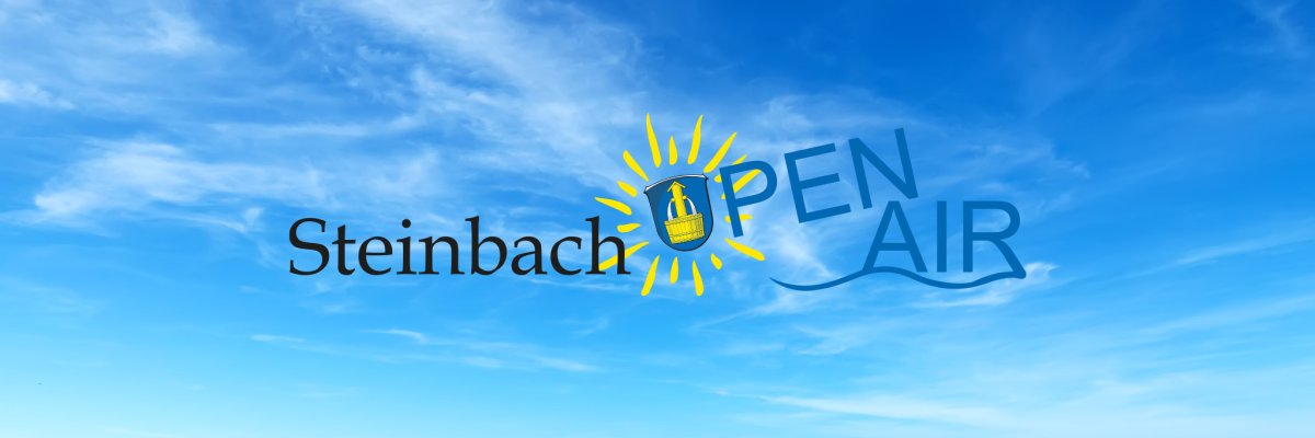 blue sky with clouds, Logo Steinbach OPEN AIR light